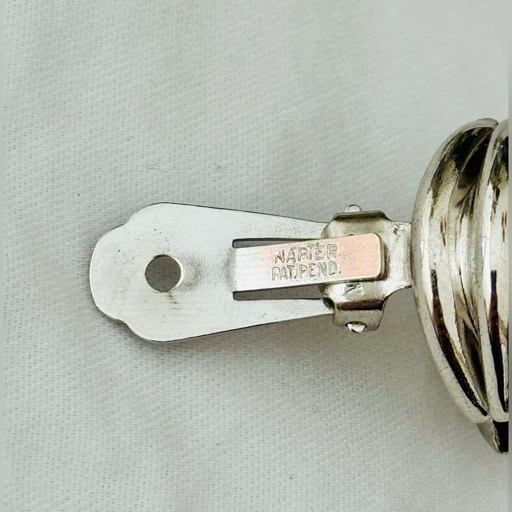NAPIER Ribbed Clip-On Earrings - Picture 5 of 5